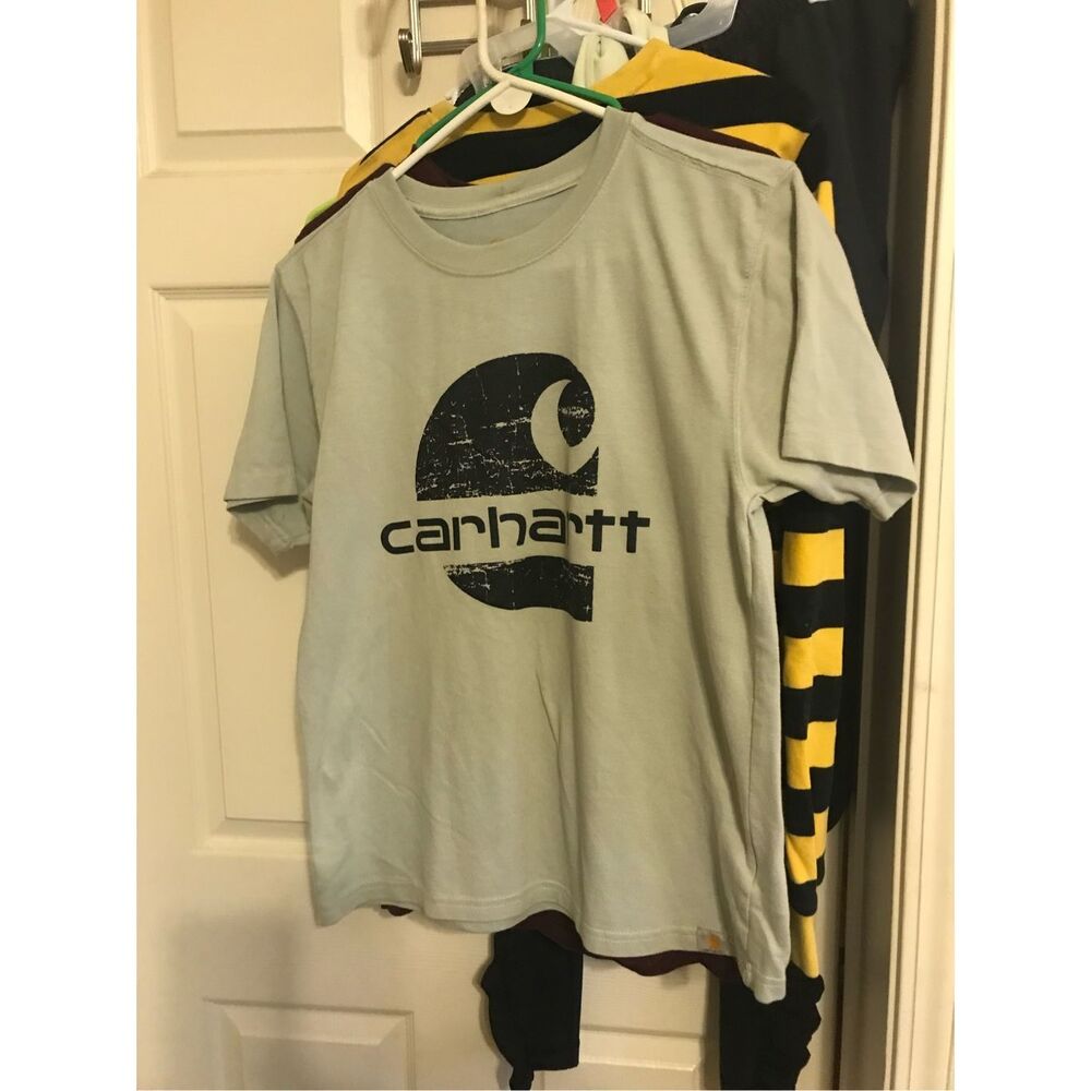 Carhartt Original Fit Graphic Logo Short Sleeve Green Shirt Sz Small